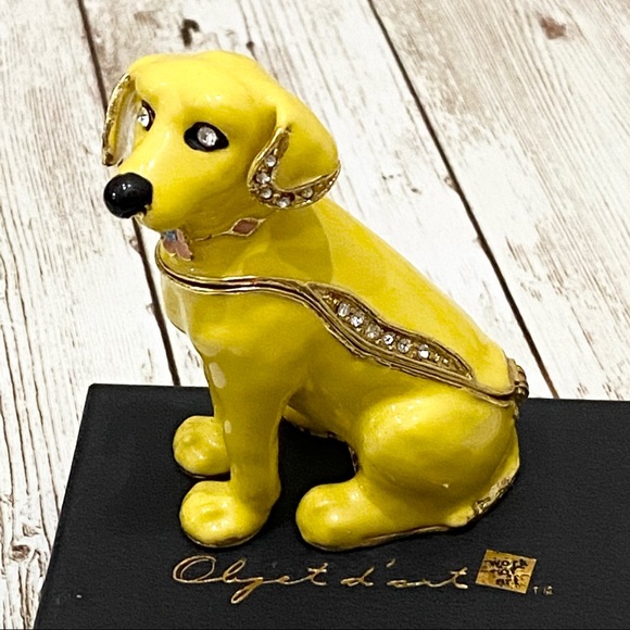 Chaka Purebred Yellow Labrador Enamel Teinket - Picture 2 of 14